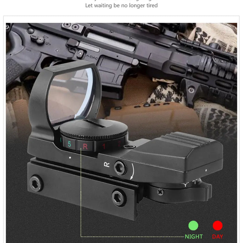 Hot 20mm Rail Riflescope Hunting Optics Holographic Red Dot Sight Reflex 4 Reticle Scope Collimator Sight
