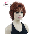 StrongBeauty Short Wig Soft Tousled Curls Blonde Highlights Full Synthetic Wigs COLOUR CHOICES