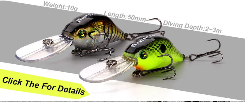 Banshee 45mm 3.3g Mini Popper Fishing Lure Hard Bait Artificial Poper Topwater Bass Trout Pike Fishing Crankbait Crank Wobbler