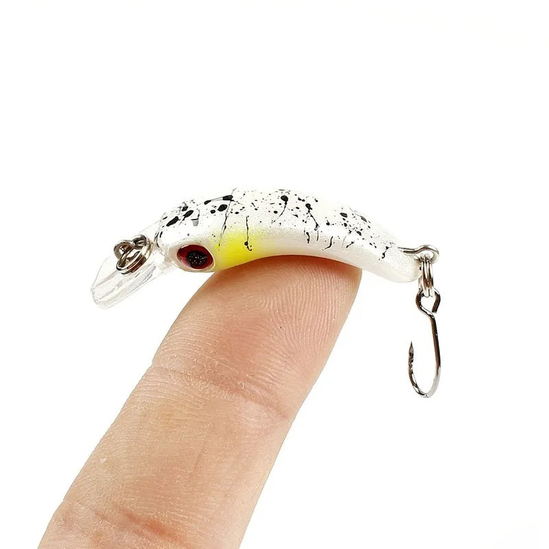 Mini Minnow Wobblers Triangle Hooks Fish Popper Bass | SAMAG