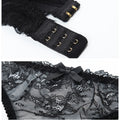 CYHWR Luxury Half Cup Lace Transparent Sexy Lingerie Ultra-thin Solid Shell Style 4 Pieces/Lots Bra Set and Garter and Stocking