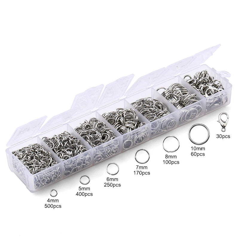 A Set Jewelry Findings Tool Open Jump Rings, Pliers, Lobster Clasps Hooks, Tweezers Making Supplies - Visuel 15 | SAMAG