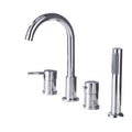 4Pcs Brass Bathroom Bathtub Faucet Bath Faucet Deck Mounted Handheld Tub Mixer Tap Cold Hot Mixer Water Tap With Hand Shower