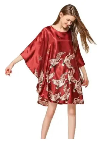 Summer New Chinese Style Satin Robe Dress Women's Sexy | SAMAG
