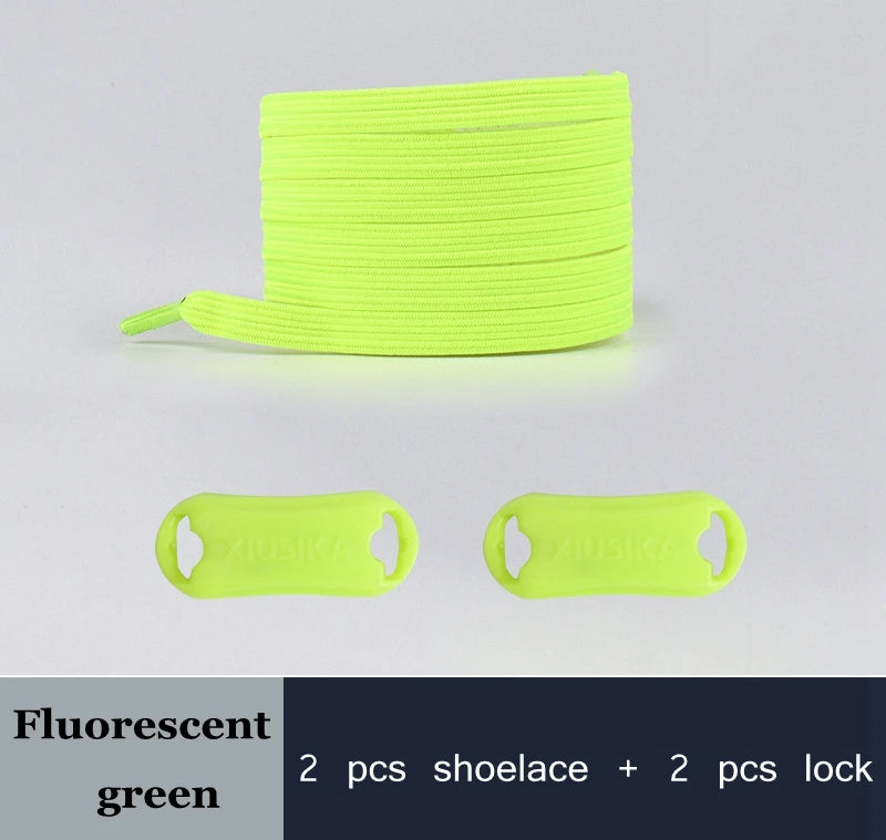 2022 New No Tie Shoe laces Elastic Laces Sneakers Flat Shoelaces without ties Kids Adult Quick Shoe lace Rubber Bands for Shoes