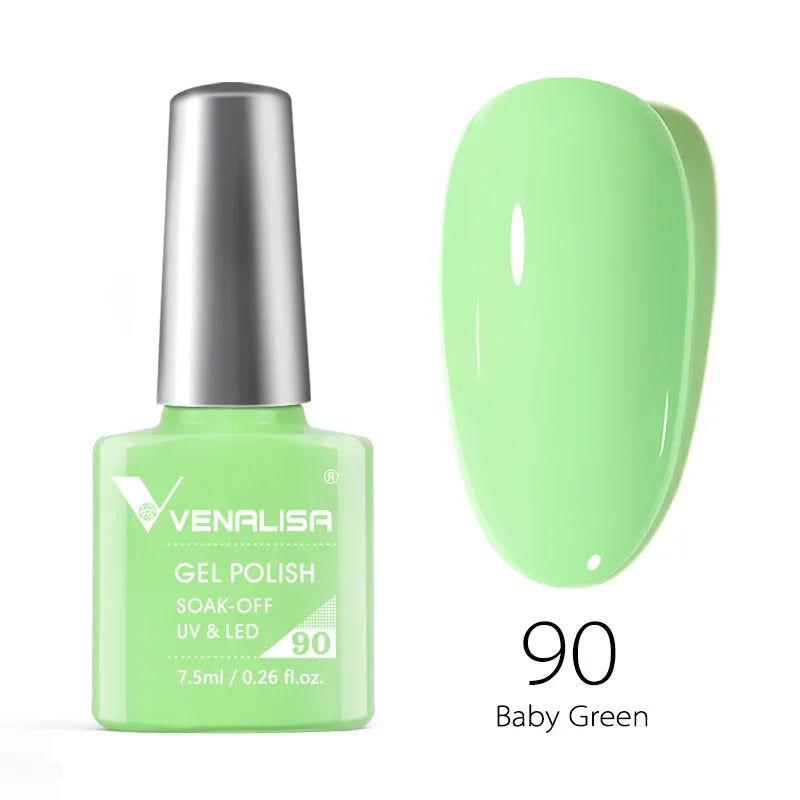 VENALISA Non Cleansing Topcoat Nail Art 7.5ml Soak off Base Coat Foundation No Wipe Top Coat Nail Gel Funny Bunny Gel Varnish