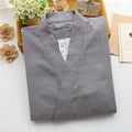 Japanese Style Kimono Cardigan Pants 2pcs Set Men's Nightwear Bathrobe Cotton Comfortable Home Suit Robe Sleepwear Daily Casual