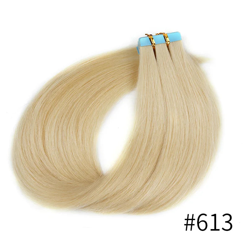 Doreen Copper Red Tape In Human Hair Extensions 16 to 24 Inch 50g/set PU Seamless Skin Weft 350# Colored Hair Extensions Tape in