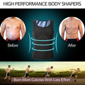 Men Sauna Sweat Vest Waist Trainer Corset Zipper Workout Tank Top Slimming Body Shaper Compression Shirt Weight Loss Fat Burner