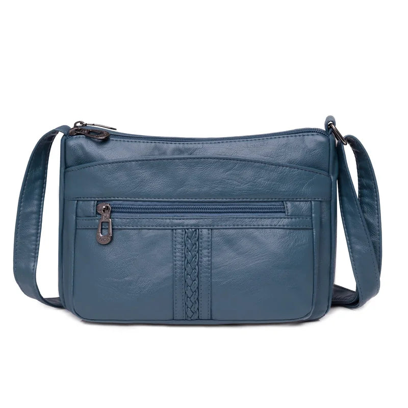 Fashion All-match Solid Color Messenger Bag High Capacity Womens Shoulder Bags 2021 New High Quality Pu Leather Women Handbag