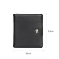 BISON DENIM Fashion Purse Men's Genuine Leather Wallet RFID Blocking Mini Wallet Male Card Holder Small Zipper Coin Purse W9317