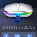 Wireless Mouse Rechargeable Silent LED Backlit Mice PC Laptop Computer Mous 2.4Ghz Receiver Bluetooth Dual Mode Optical Mice