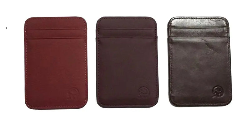 Fashion 100% Genuine Leather Thin Bank Credit Card Case Mini Card Wallet Men Bus Card Holder Cash Change Pack Business ID Pocket