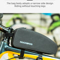 ROCKBROS Bicycle Bag Waterproof Cycling Top Front Tube Frame Bag Large Capacity MTB Road Bicycle Pannier Black Bike Accessories
