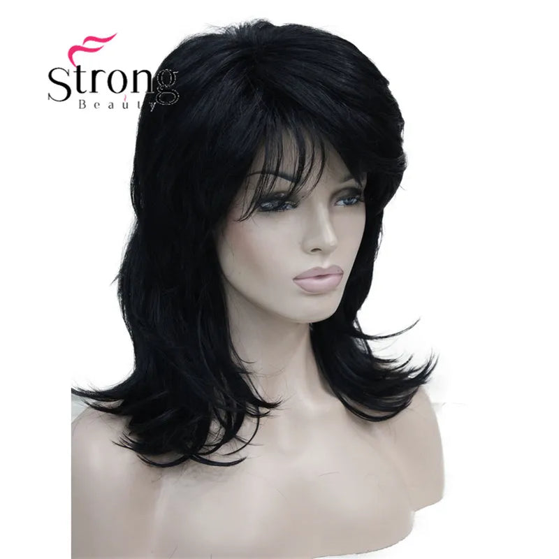 StrongBeauty Long Shaggy Layered Ombre Blonde Classic Cap Full Synthetic Wig Women's Wigs COLOUR CHOICES