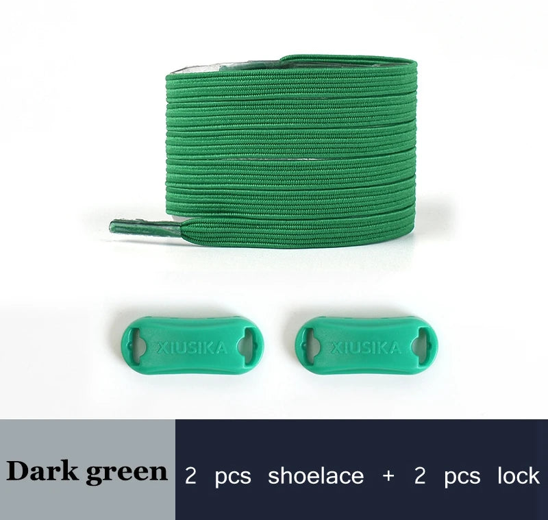 2022 New No Tie Shoe laces Elastic Laces Sneakers Flat Shoelaces without ties Kids Adult Quick Shoe lace Rubber Bands for Shoes