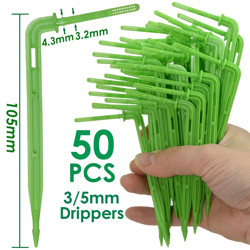 KESLA Greenhouse Drip Irrigation 4-Way 3/5mm 2-Way Drip Arrow Transmitter Garden Automatic Watering System Potted Plant 10/20set