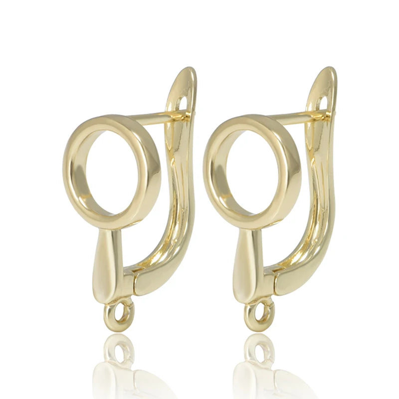 1 Pair Gold Plated  Earring Hooks Components Accessories Supplies For Woman DIY  Handmade Making Findings Jewelry  Wholesale