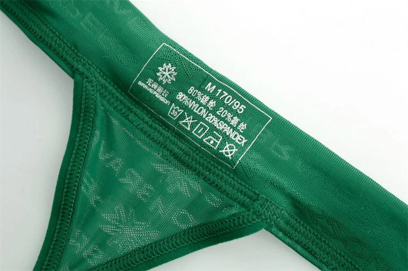 BRAVE PERSON Men Sexy Lace Transparent Thongs Underwear Briefs Bikini G-string Jocks Underwear Shorts Exotic T-back B1138