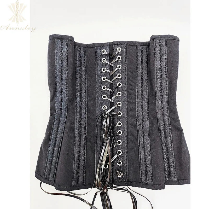 Annzley Classic Man Corset Long Waist Slim Korsett Black Underbust Corssette Korzet Sexy Body Shaper