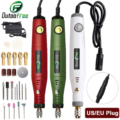 110V/220V Electric Drill Engraving Pen Home DIY Mini Machine Power Tools With Dremel Accessories Rotary Set | SAMAG