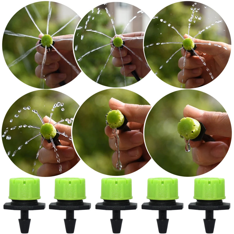 KESLA Garden Drip Irrigation Kit for 4/7mm 1/4'' Hose Automatic Watering Sprinkler Dripper Tee Connector Misting Cooling System
