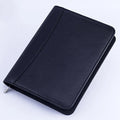 A5 Padfolio File Folder Document Bag with Calculator Zipper Fichario Binder Notebook Briefcase Executive Spiral 6 Ring Note Book