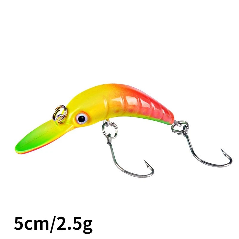 Mini Minnow Wobblers Triangle Hooks Fish Popper Bass | SAMAG