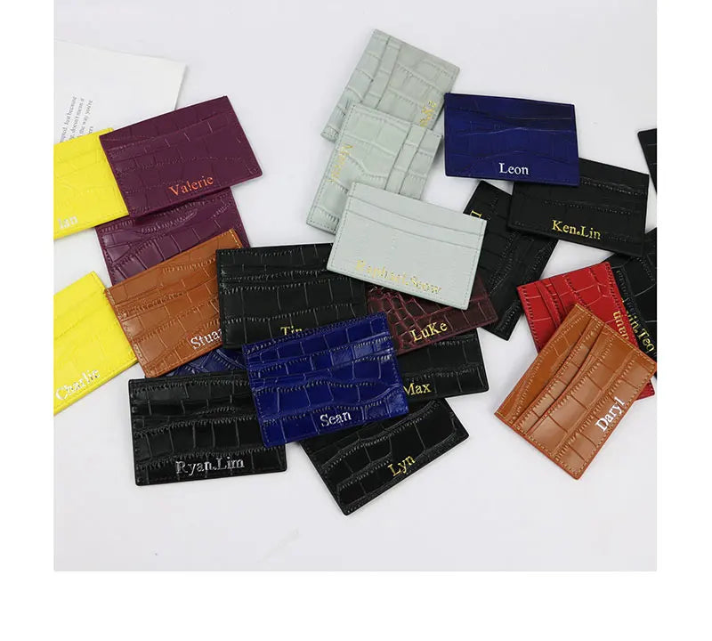 Classic Crocodile Pattern Card Holder Men Women Genuine Leather Leather Credit Card Case ID Card Holder Wallet Purse Pouch