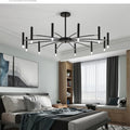Black Chandelier Living room Foyer Hotel Large Chandelier Indoor Nordic Post Modern Loft Industiral Vintage Chandelier Lighting
