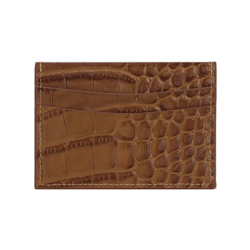 Classic Crocodile Pattern Card Holder Men Women Genuine Leather Leather Credit Card Case ID Card Holder Wallet Purse Pouch