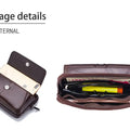 BULLCAPTAIN  MEN'S Leather BELT WAIST Bag Military Fanny PACK Molle Small Money Phone WAIST PACK Bum Pouch PURSE