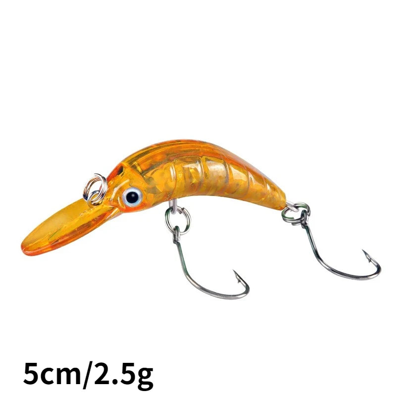 Mini Minnow Wobblers Triangle Hooks Fish Popper Bass | SAMAG