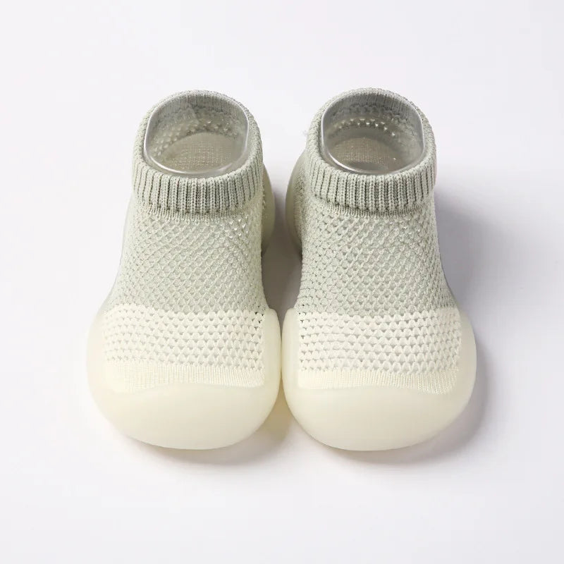 Baby Socks Shoes Kids Toddler First Walkers Soft Non-Slip Sole Knit Breathable Rubber Floor Shoes for Boys & Girls