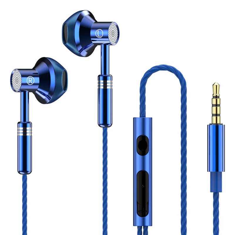 EARDECO Wired Headphones In-ear Phone Earphone Earbuds Sport Mobile Headphones 3.5mm Metal Headset Stereo Earphones with Mic