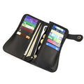Men's Vintage Crazy Horse Leather Chain Wallet Genuine Leather Bifold Long Wallet Snap Card Holder Purse Zipper Coin Rfid Pocket