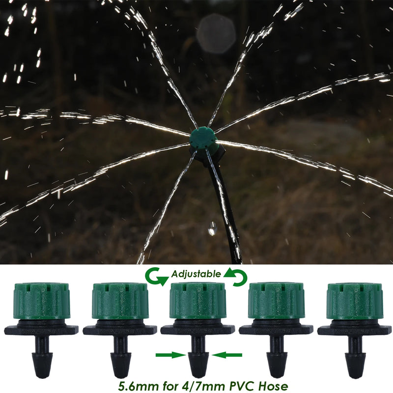 KESLA Garden Drip Irrigation Kit for 4/7mm 1/4'' Hose Automatic Watering Sprinkler Dripper Tee Connector Misting Cooling System