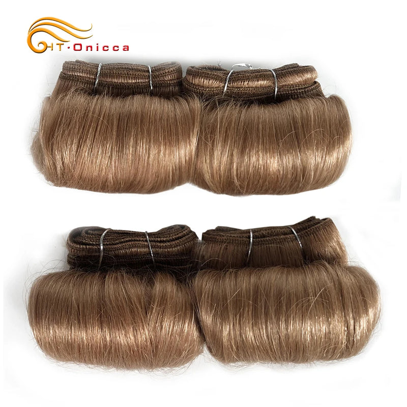 Curly Hair Bundles Malaysian Human Hair Weave Bundles 4Pcs/Lot Short Hair Products Wavy Bundles Human Hair Extensions