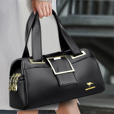Women Multi-layers Top-handle Bag Quality Leather | SAMAG