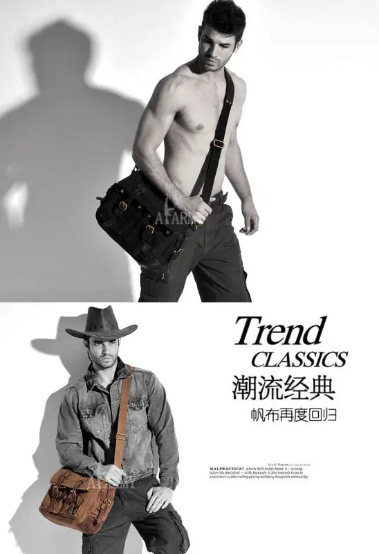 I AM LEGEND Will Smith Canvas +Genuine leather Men Messenger Bag Canvas Shoulder Bag men Crossbody Bag Sling Casual Bag Satchel
