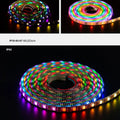 WS2812B RGB IC LED Strip Light 1m 2m 4m 5m Addressable Individually WS2812 30 60 100 144 LEDs Magic Black White PCB DC5V IP30
