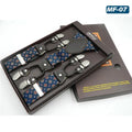 New Fashion Suspenders Luxury Braces 6 Clips Leather Belt Straps European Size Male Style Gift For - Visuel 11 | SAMAG