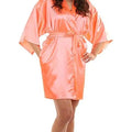 New Black Chinese Women's Faux Silk Robe Bath Gown Hot Sale Kimono Yukata Bathrobe Solid Color Sleepwear S M L XL XXL NB032