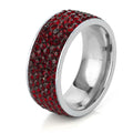 High Quality New arrival Fashion gift Charm Party New arrival rhinestone wedding jewelry Stainless Steel CZ Crystal Rings