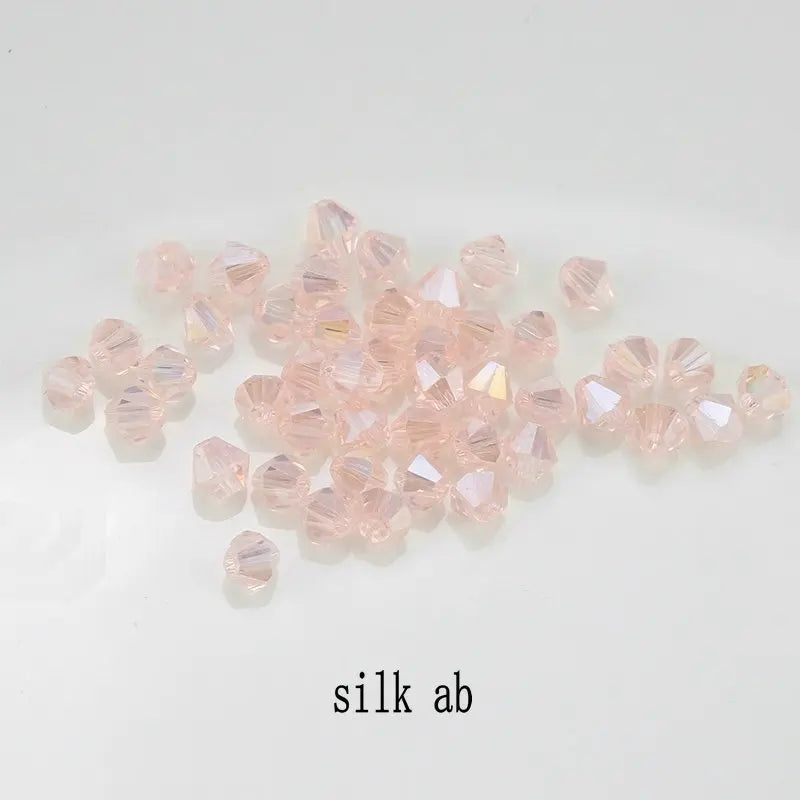 Buy 1 And Get 1 Free 4mm Shiny Crystal Beads Bicone Beads Glass Beads Loose Spacer Beads for bracelet DIY Jewelry Making  200pcs