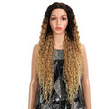 Magic Synthetic Lace Wig Wave Wigs Omber Blonde Wig High Temperature Fiber Curly Hair Wigs For Women Cosplay Lace Front Wig