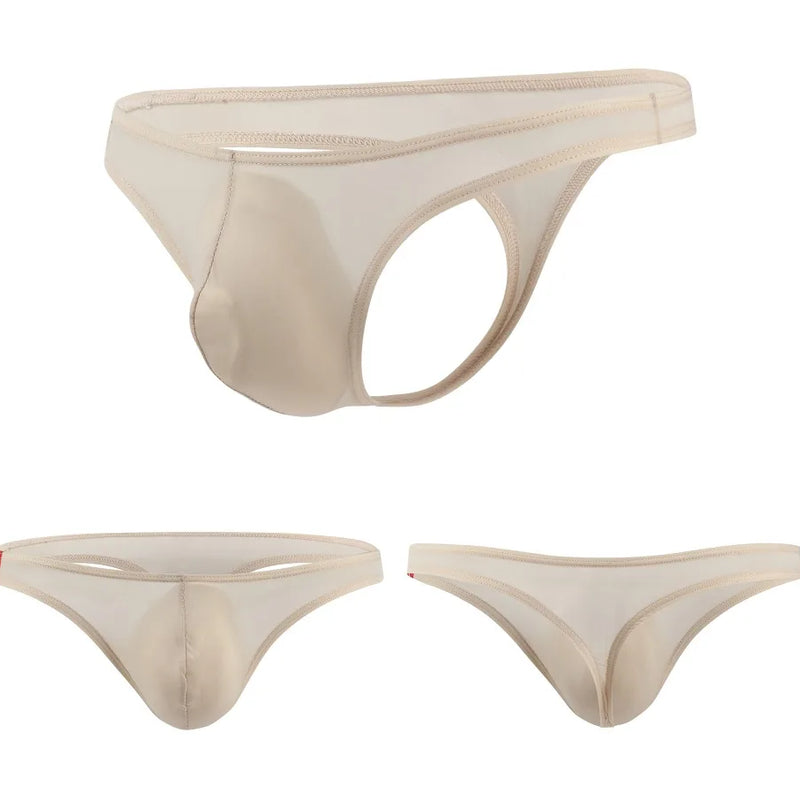 5pcs Men's G-string Thong Sexy Underwear Male Transparent Panties Men's Briefs Underpant Boy Bikini Briefs Sexy Underwear E-044