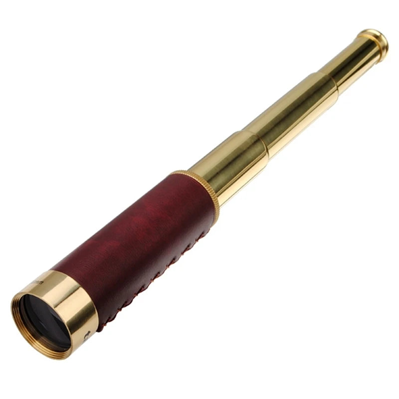 Pirates of The Caribbean 25x30 Telescopio Monocular Telescope Optics Spyglass Nautical Brass Maritime Outdoor Camping Genuine