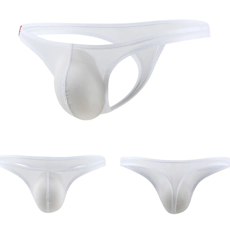 5pcs Men's G-string Thong Sexy Underwear Male Transparent Panties Men's Briefs Underpant Boy Bikini Briefs Sexy Underwear E-044