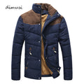DIMUSI Winter Jacket Men Warm Casual Parkas Cotton Stand Collar Winter Coats Male Padded Overcoat Outerwear Clothing 4XL